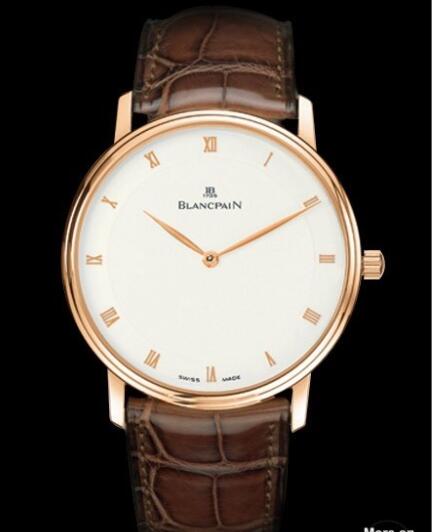 Review Replica Blancpain Villeret Ultraplate Watch 4053 3642 55 Red Gold - Crocodile Strap